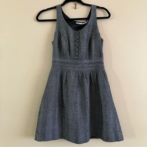 Kimchi Blue Charcoal Herringbone Tweed Dress with Lining and Pockets